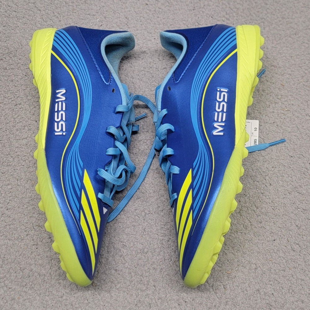 Adidas F50 Messi League TF Shoes Mens 10.5 Blue Turf Soccer Cleats Sneakers - Picture 6 of 12